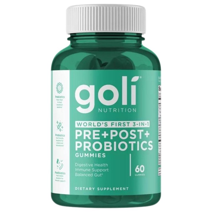 Goli Nutrition Pre + Post + Probiotics, 60 jeleuri