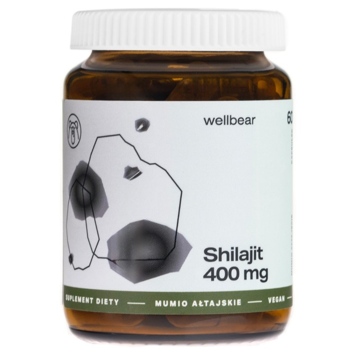 Wellbear Shilajit (Mumio ałtajskie) 400 mg, 60 capsule