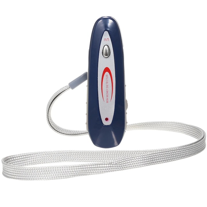 Детектор за фалшиви банкноти, преносим, с аларма, ултравиолетова светлина, 8.5x2.5x2см