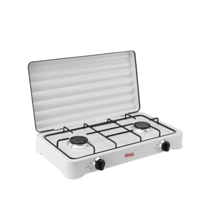 Aragaz 2 ochiuri DSP KD5073, Alb, 2.2x2.2KW compatibil cu GPL