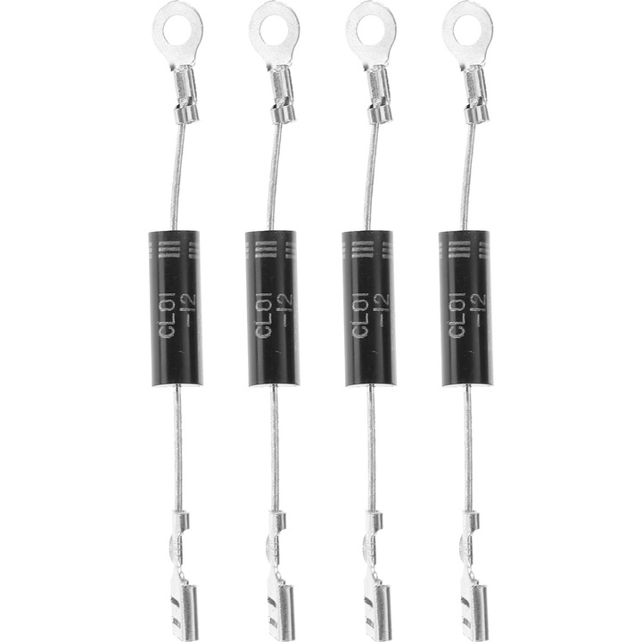 Set 4 diode cuptor cu microunde metalice multicolor 9.5x0.7x0.7cm