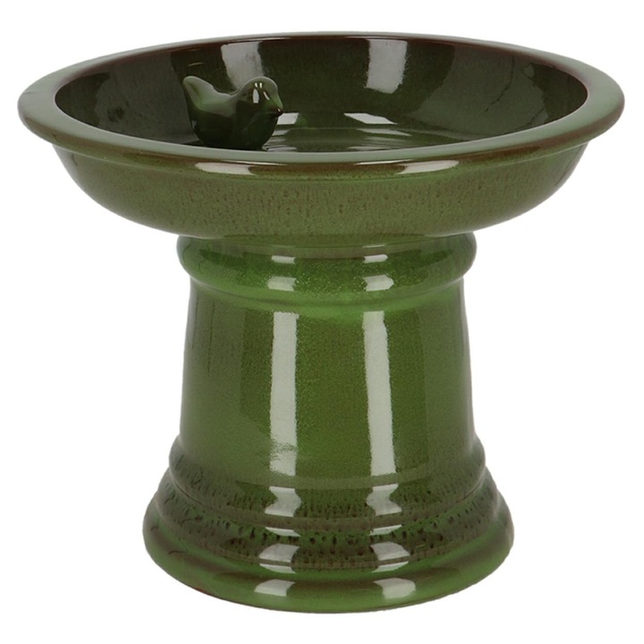 Madáritató, Esschert Design, Terrakotta, Dekoratív megjelenés, Kerti dísz, Természetes stílus, Madarakat vonz, Széles itatótál