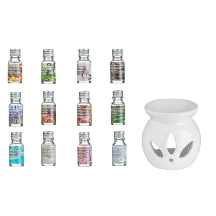 Fehér agyag aromaterápiás szett 12 különböző illóolajjal – Otthoni aromaterápia, relaxáció és kellemes hangulat