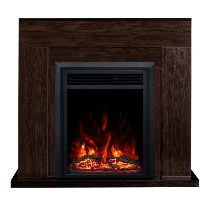 Elektromos kandalló Agnes wenge & Cris, Art Flame, 850x950x300, 2000 W, 2 fűtési fokozat, 3 színes láng, Időzítő