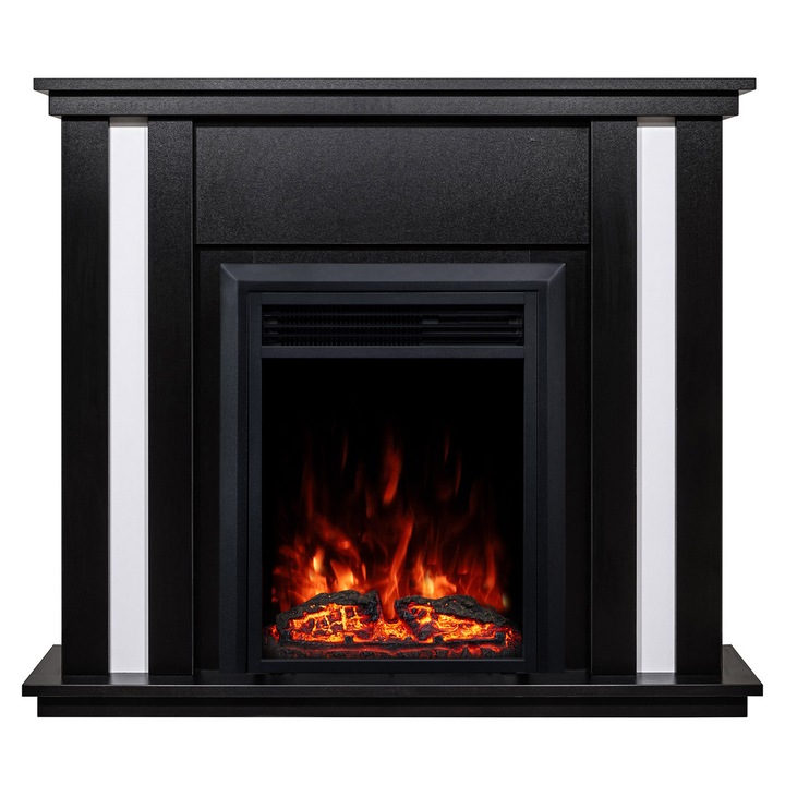 Elektromos kandalló Gustavo & Cris, Art Flame, 950x1100x270 mm, 2000 W, 2 fűtési fokozat, 5 lángfényességi szint, Időzítő