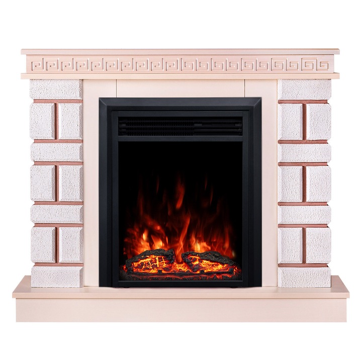 Elektromos kandalló Nazary mini jászmin & Cris, Art Flame, 874x1080x245 mm, 2000 W, 2 fűtési fokozat, 5 lángfényességi szint, Időzítő