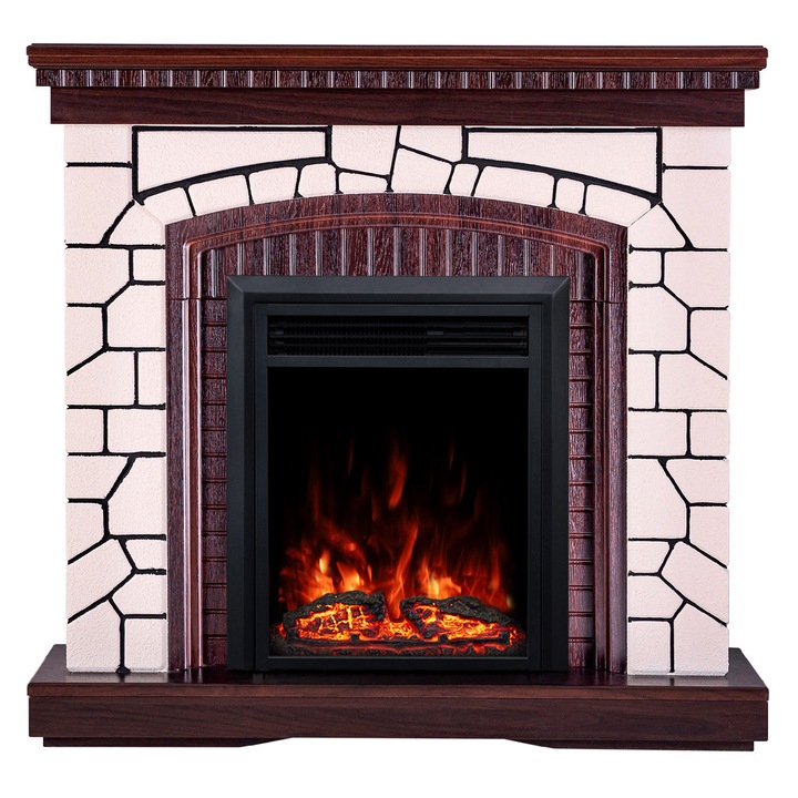 Elektromos kandalló Natali & Cris, 1058x1100x300 mm, 2000 W, 2 fűtési fokozat, 5 lángfényességi szint, Időzítő