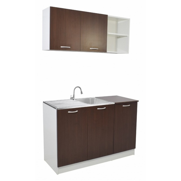 Pd L120 Alapkonyha Wenge/Fehér 120x50/26x81/50 cm