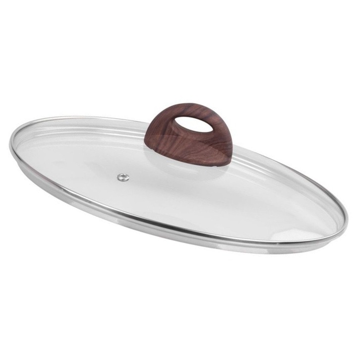 Capac sticla termorezistent, diametru 24 cm, BML-24, cu maner prindere