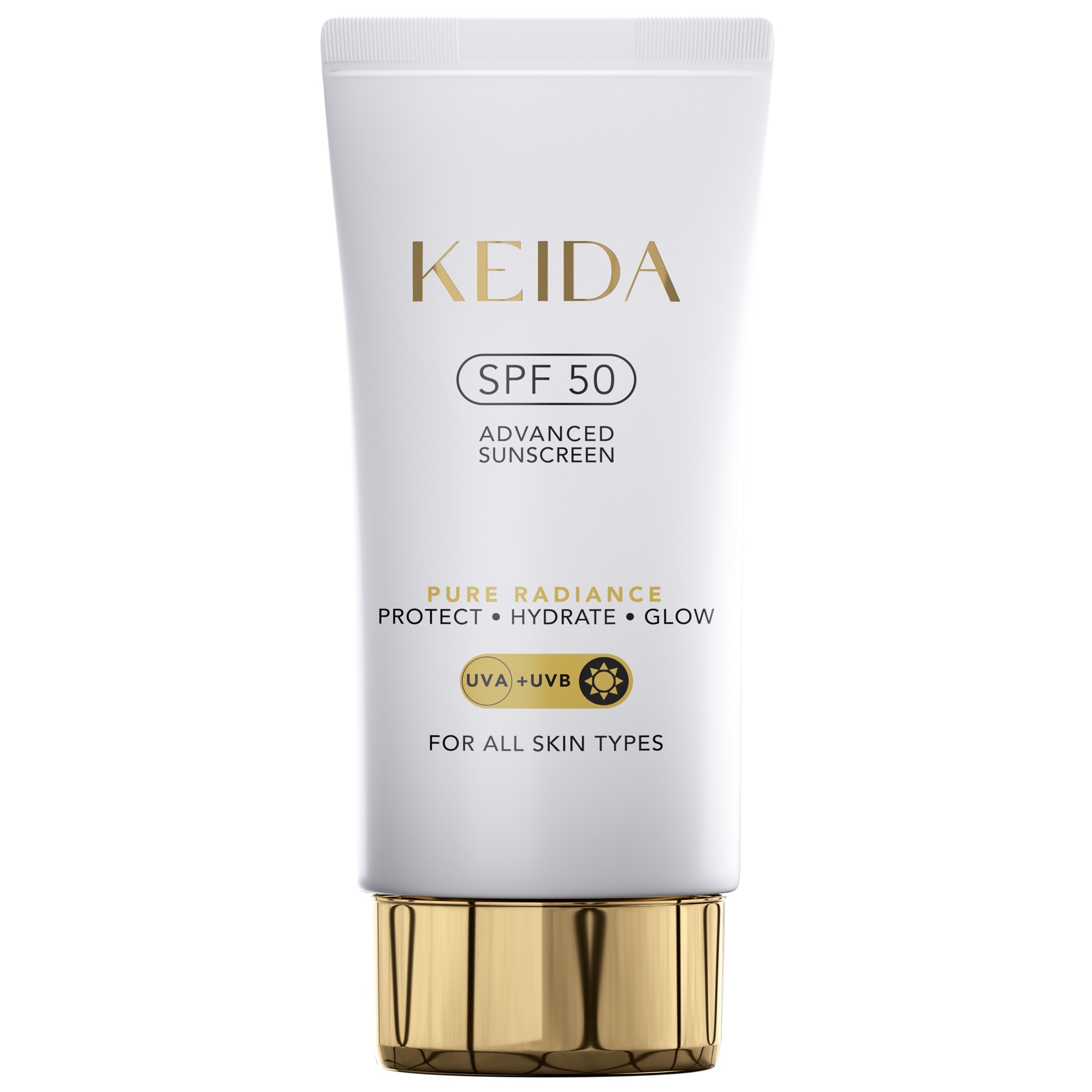 Crema de fata Keida cu Protectie Solara SPF50 PA++++, niacinamide