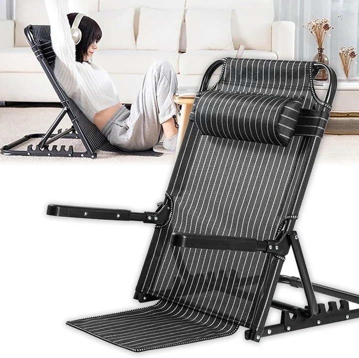 Suport ortopedic spate WALALLA reglabil 5 pozitii negru 40x90cm