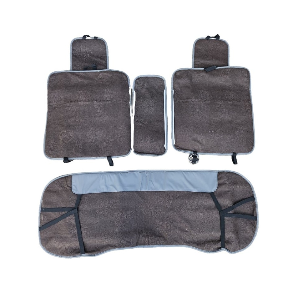 mai Set huse scaune auto, universale, fata-spate, piele ecologica, gri