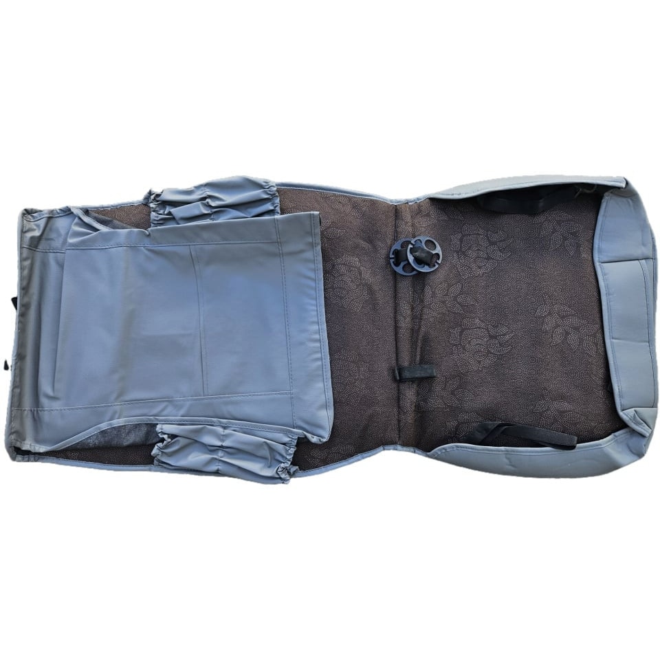 mai Set huse scaune auto, universale, fata-spate, piele ecologica, gri