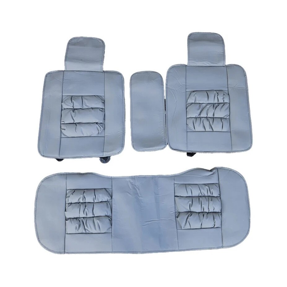 mai Set huse scaune auto, universale, fata-spate, piele ecologica, gri
