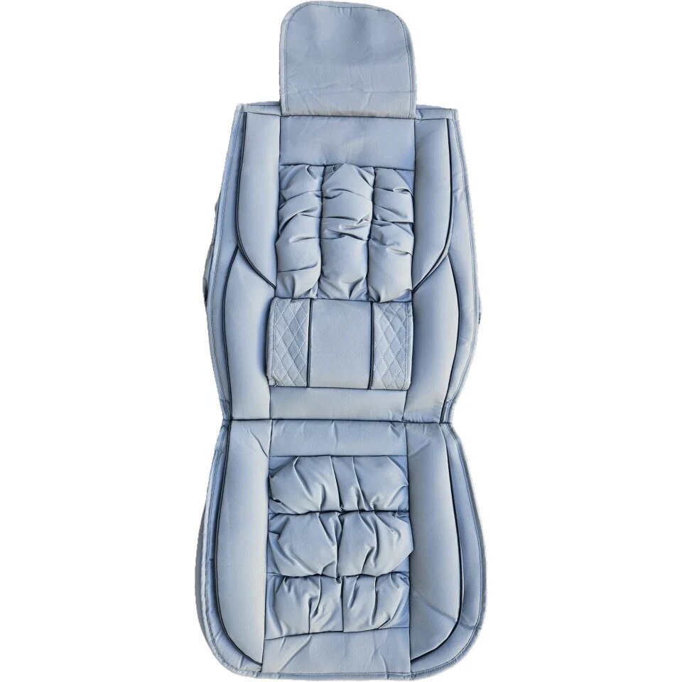 mai Set huse scaune auto, universale, fata-spate, piele ecologica, gri