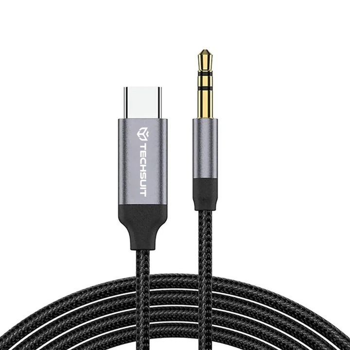 Adaptor Jack, USB-C, Hi-Fi, 0.5m - Techsuit FuseXound (AC11) - Gray