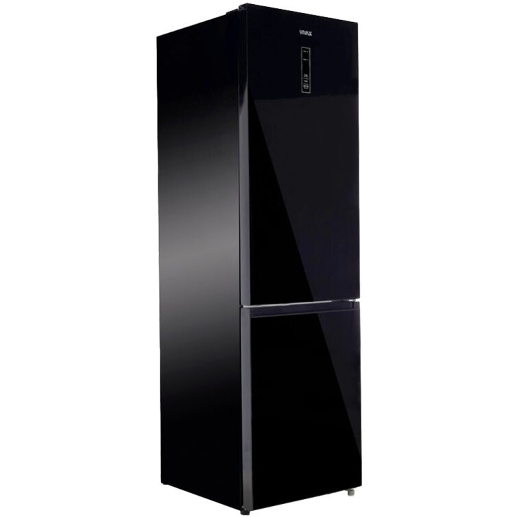 Combina frigorifica VIVAX CF-3781DNF BG, 378L, Clasa E, Total No Frost si No Frost Multi Air Flow, Termostat digital LED, Iluminare LED, Fast Freeze, Avertizare sonora, Usi reversibile, H 197cm, Sticla Neagra