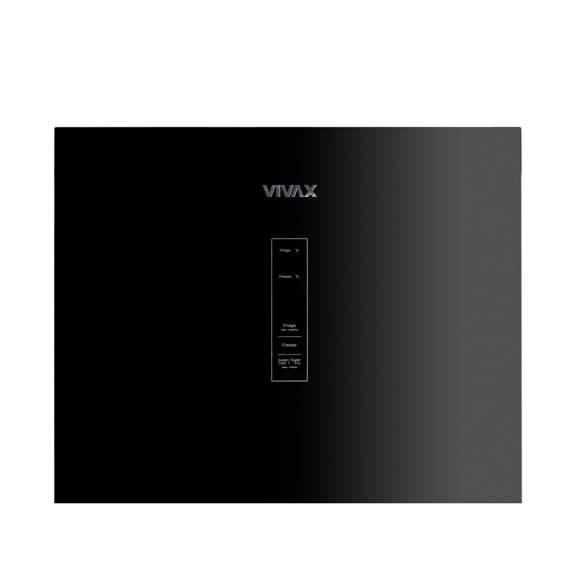 Combina frigorifica VIVAX CF-3781DNF BG, 378L, Clasa E, Total No Frost si No Frost Multi Air Flow, Termostat digital LED, Iluminare LED, Fast Freeze, Avertizare sonora, Usi reversibile, H 197cm, Sticla Neagra
