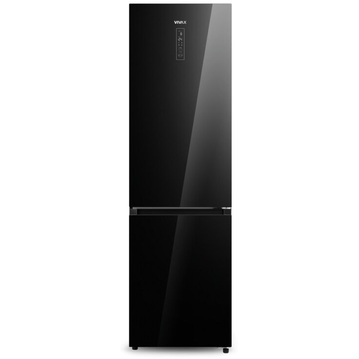 Combina frigorifica VIVAX CF-3781DNF BG, 378L, Clasa E, Total No Frost si No Frost Multi Air Flow, Termostat digital LED, Iluminare LED, Fast Freeze, Avertizare sonora, Usi reversibile, H 197cm, Sticla Neagra