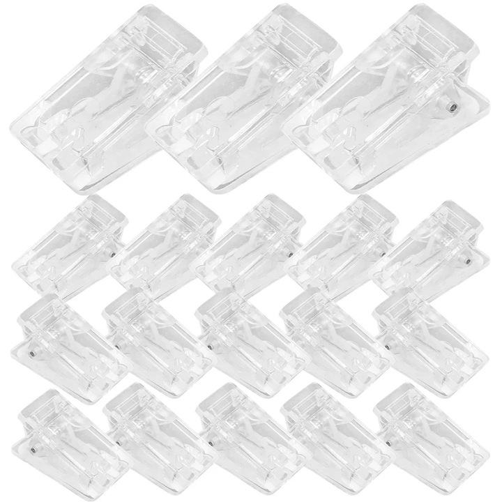 Комплект 50 прозрачни щипки YANYXR 2.5x1.2x1.2cm самозалепващи