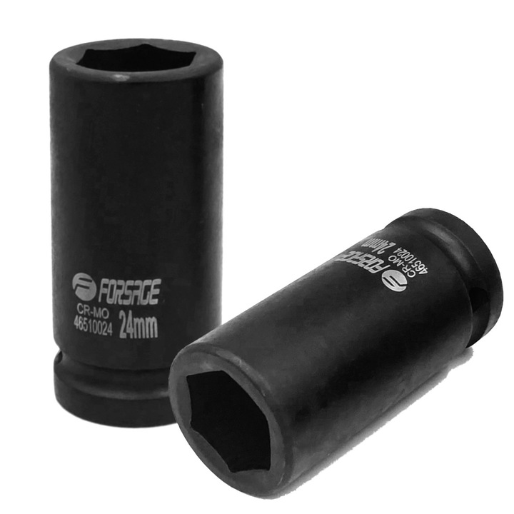 Cheie cu nasada adanca 3/4" 24 mm, FORSAGE, 39x80mm, 0,44 kg