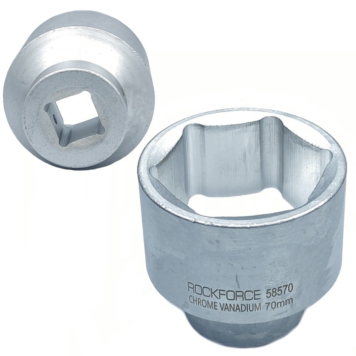 6-os katnás villáskulcs, Rockforce, 70 mm, króm-vanádium, 1", 86x93x45 mm, 1,72 kg