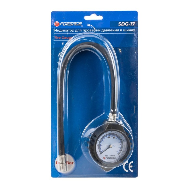 Manometru indicator control presiune anvelope Forsage, 0-12 bar