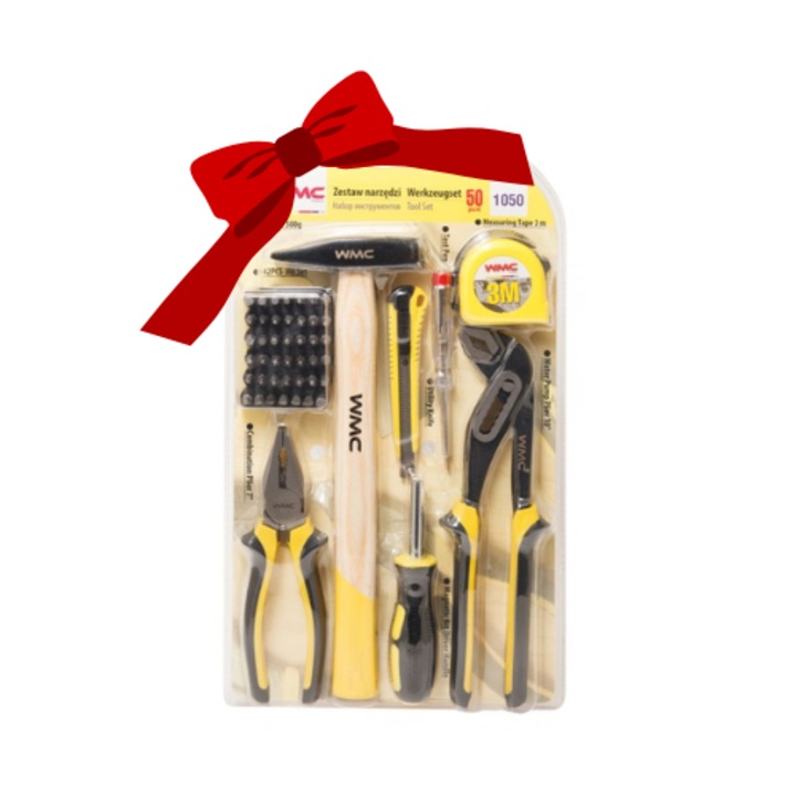 50EL WMC szerszámkészlet, csavarhúzók, bitek, fogók