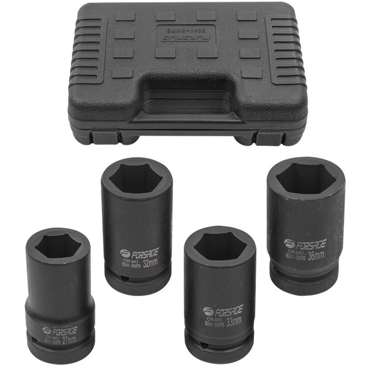 1"-es dugókulcs készlet, Forsage, 27-36mm, 6-katne, 3750kg