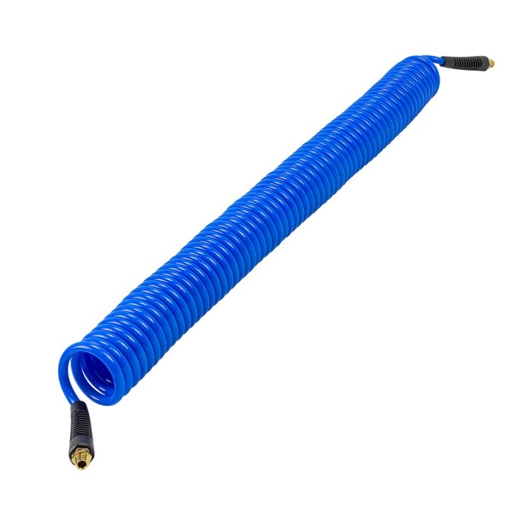 Furtun spiralat PU 8mm x 12mm x 10m, Forsage, presiune max 15bar, temperatura de lucru -20 la 60 grade