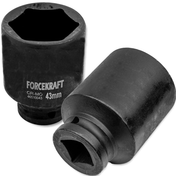 Cheie tubulara de impact FORCEKRAFT DEEP 3/4" 43mm cu 6 puncte