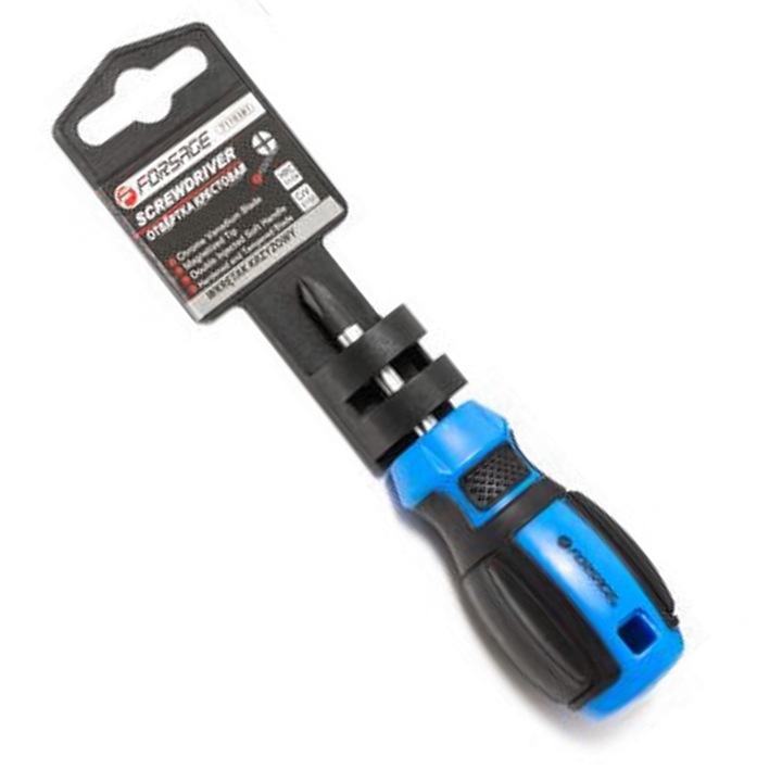 Forsage csavarhúzó PH2x38mm, 165x45x35mm, fekete-kék