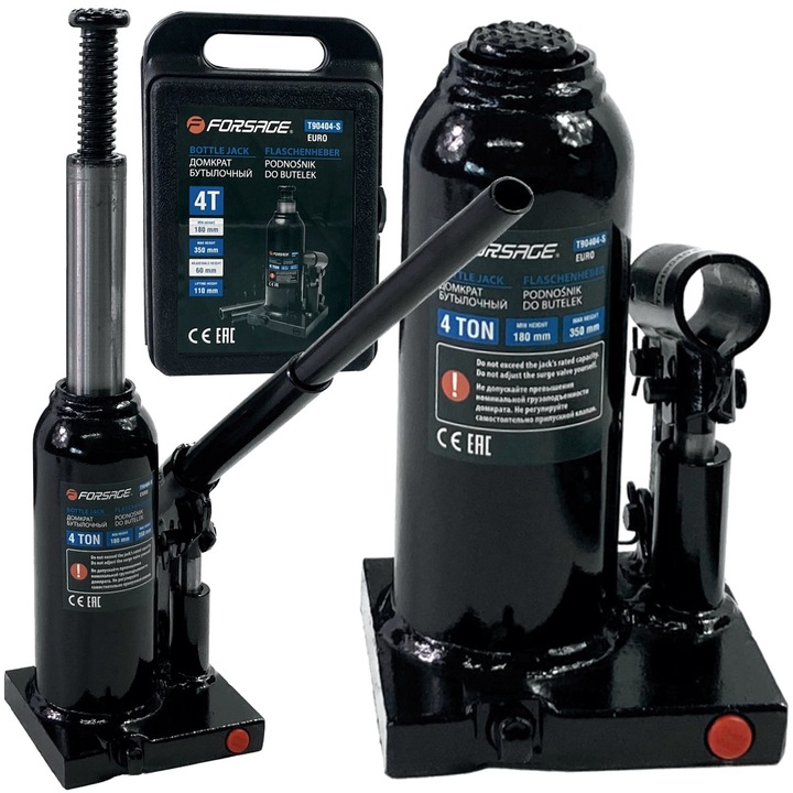 Elevator hydraulic cu piston, Forsage, 4000kg, inaltime 180-350mm, 3,5kg