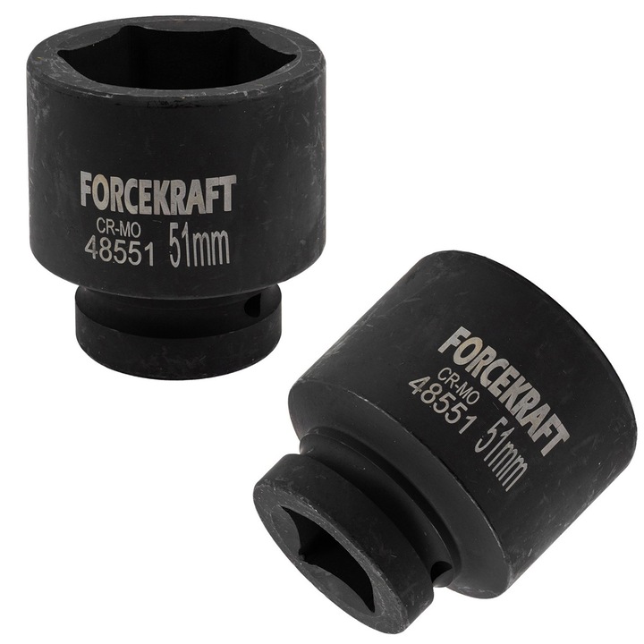 1"-os dugókulcs, FORCEKRAFT, 51 mm, 6-pontos