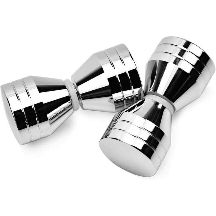 Set 2 manere usa din aluminiu, design cilindric, rezistente la umiditate, 6x3cm