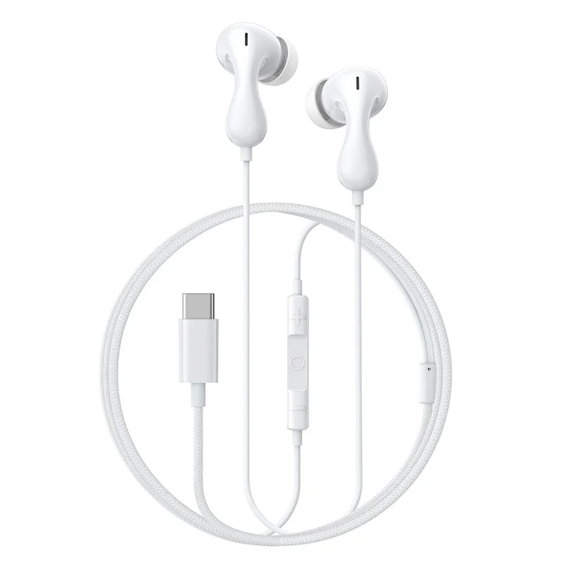 Casti cu microfon Baseus Encok CZ20 alb, 1,1m USB-C