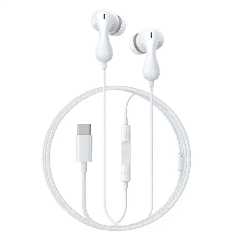 Casti cu microfon Baseus Encok CZ20 alb, 1,1m USB-C