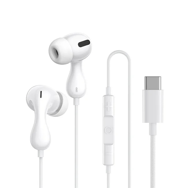 Casti cu microfon Baseus Encok CZ20 alb, 1,1m USB-C