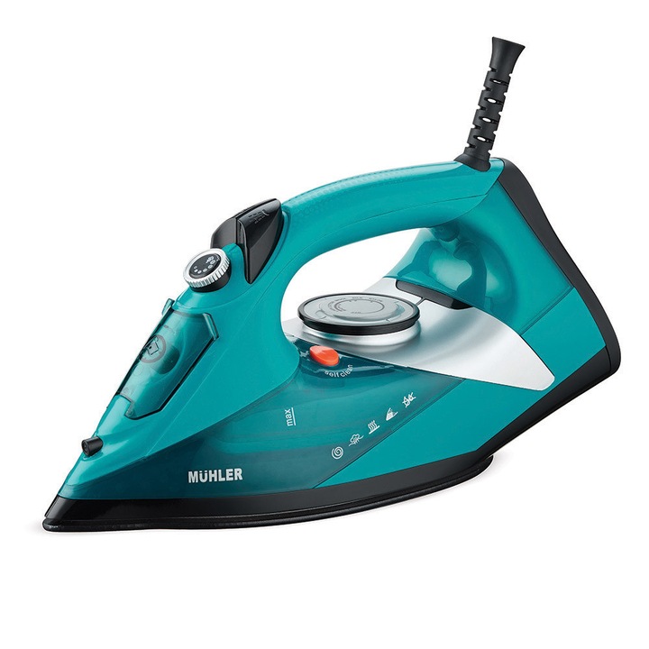 Fier de calcat cu abur Muhler SI-2730C, 2600W, acoperire ceramica