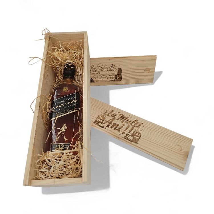 Pachet Cadou Whisky Johnnie Walker Black Label 12 Ani 40%, Cutie