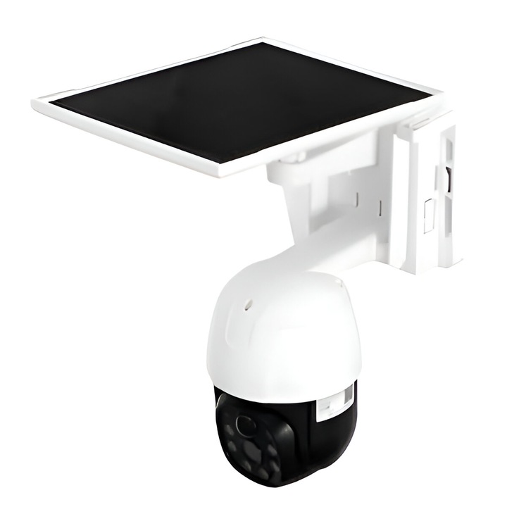 GermaNova™ Соларна Wi-Fi камера за видеонаблюдение, 4G, цветно нощно виждане, 360° въртене, облачно съхранение, телефонна връзка, откриване на човек, двупосочна