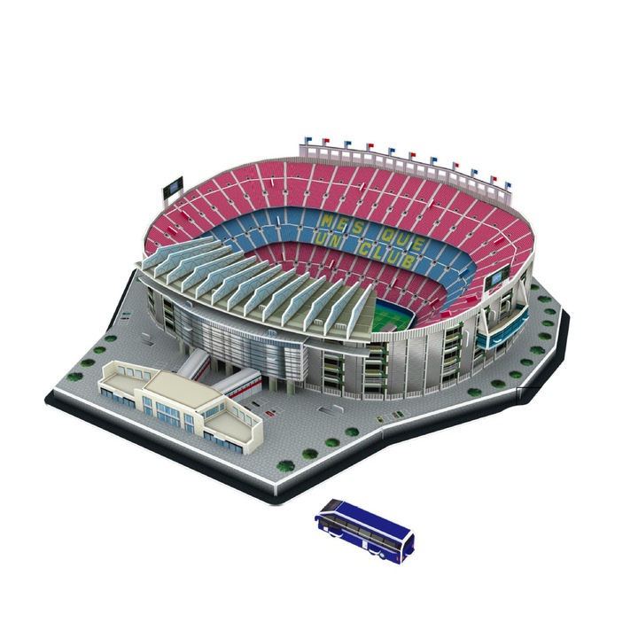 3D Стерео Пъзел от Хартия Стадион Камп Ноу - 69 Части, Модел Jouet за Футболни Фенове