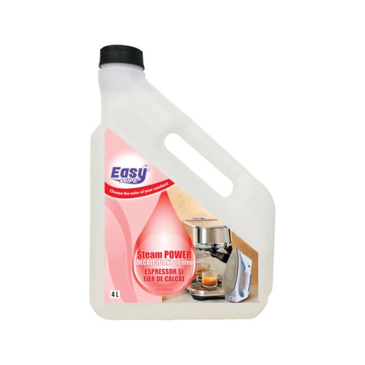 Tisztítószer eszpresszógépekhez és vasalógépekhez, Easy Wipe Steam Power, 4L