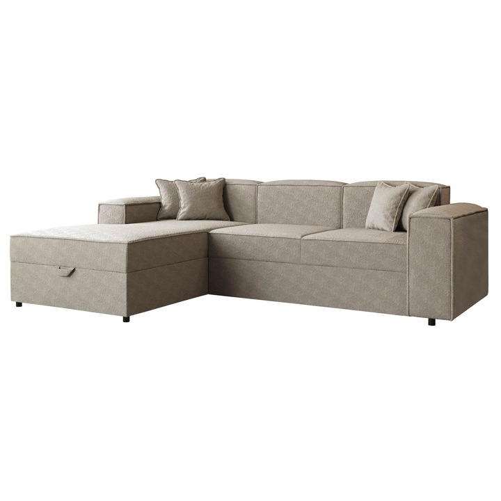 Coltar Sokoz L Boucle Stanga, MIRJAN 24, ecru, 79x166x253 cm