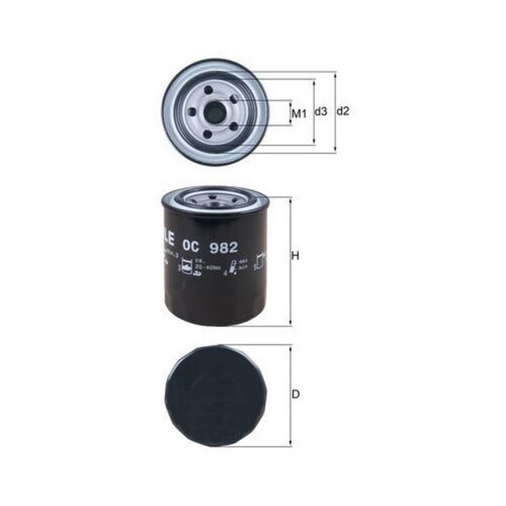 Filtru ulei MAHLE OC982