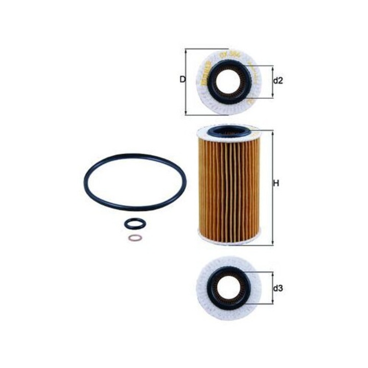 MAHLE OX384D olajszűrő