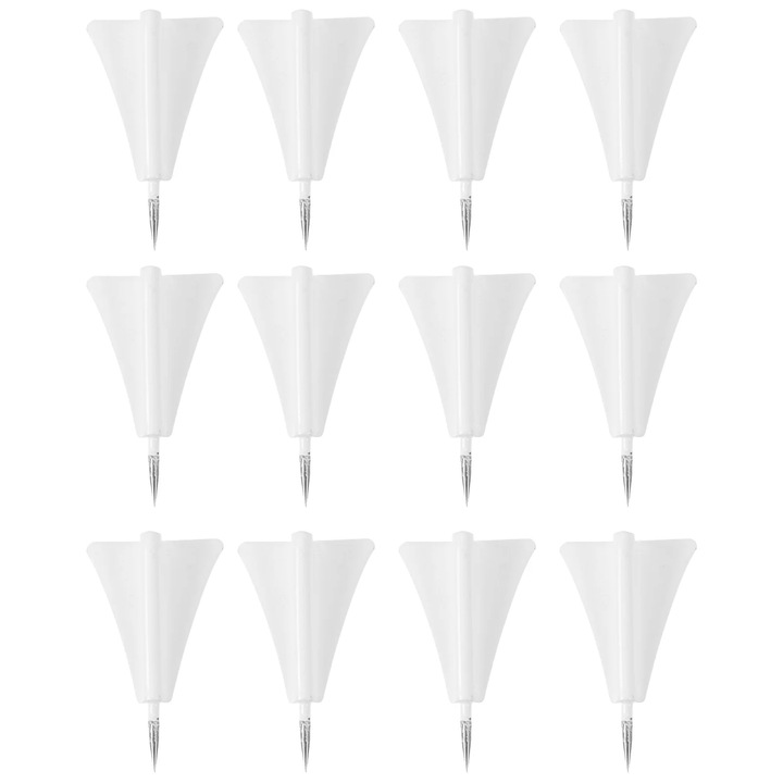 Бели метални пинчета YANYXR 3x1.5x0.5cm комплект