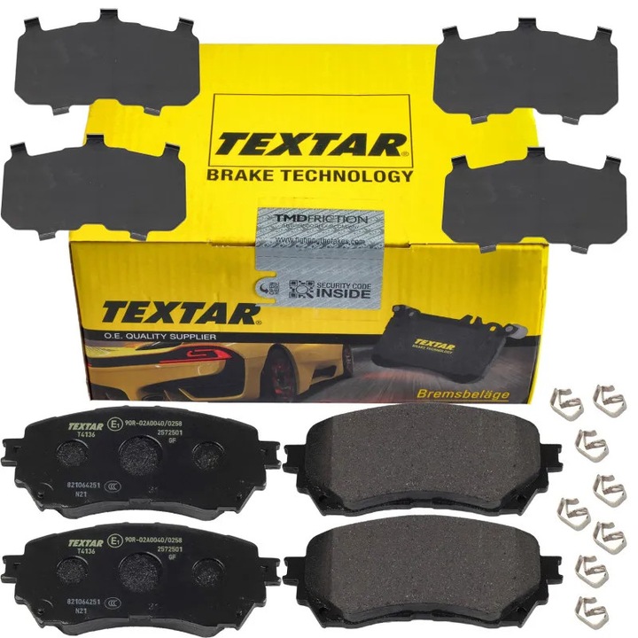 Fékbetét készlet, tárcsafék TEXTAR 2572501