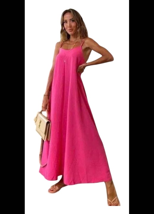 Rochita racoroasa de vara cu bretele masura universala FUCSIA