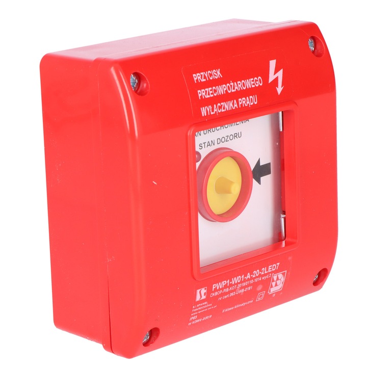 Spamel tűzjelző kapcsoló, PPOZ, PWP1-W01-A-20-2LED7